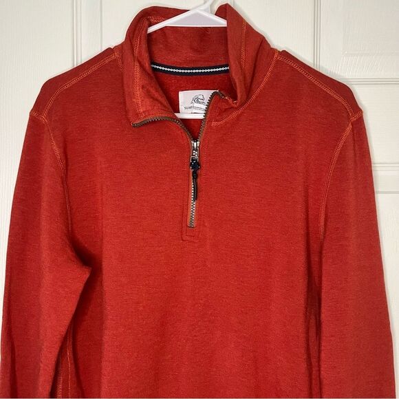 Surfside Supply Burnt Orange 1/4 Zip Sweater- Men Small - Picture 6 of 7